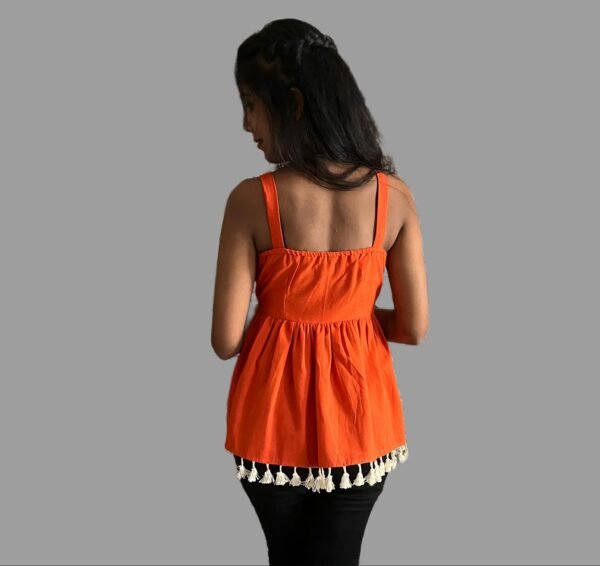 Olid Peplum Casual Shoulder Straps Women Top