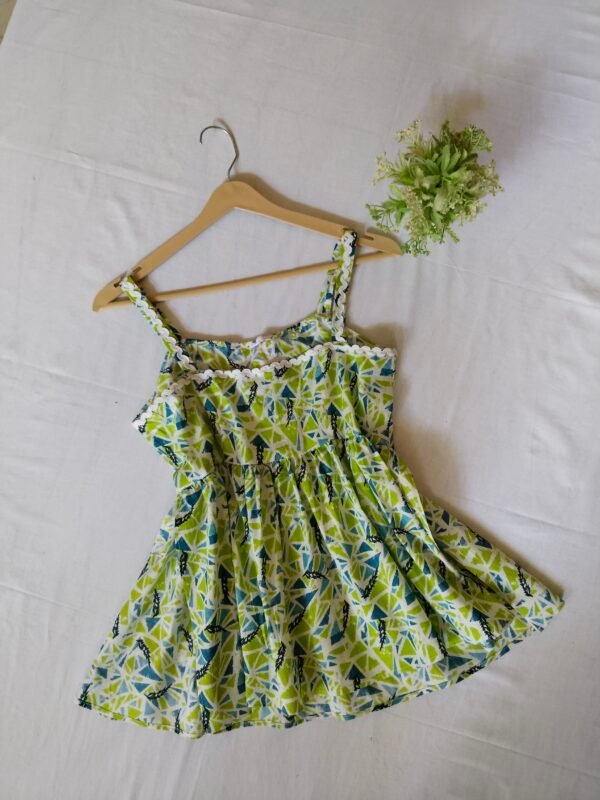 Green Floral Dress For Women & Girls.