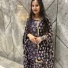 Women’s Cotton Kurta Set with Garara and Dupatta in Elegant Print