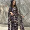 Rangrez Printed Kurta Set with Cotton Dupatta and Embellished Garara